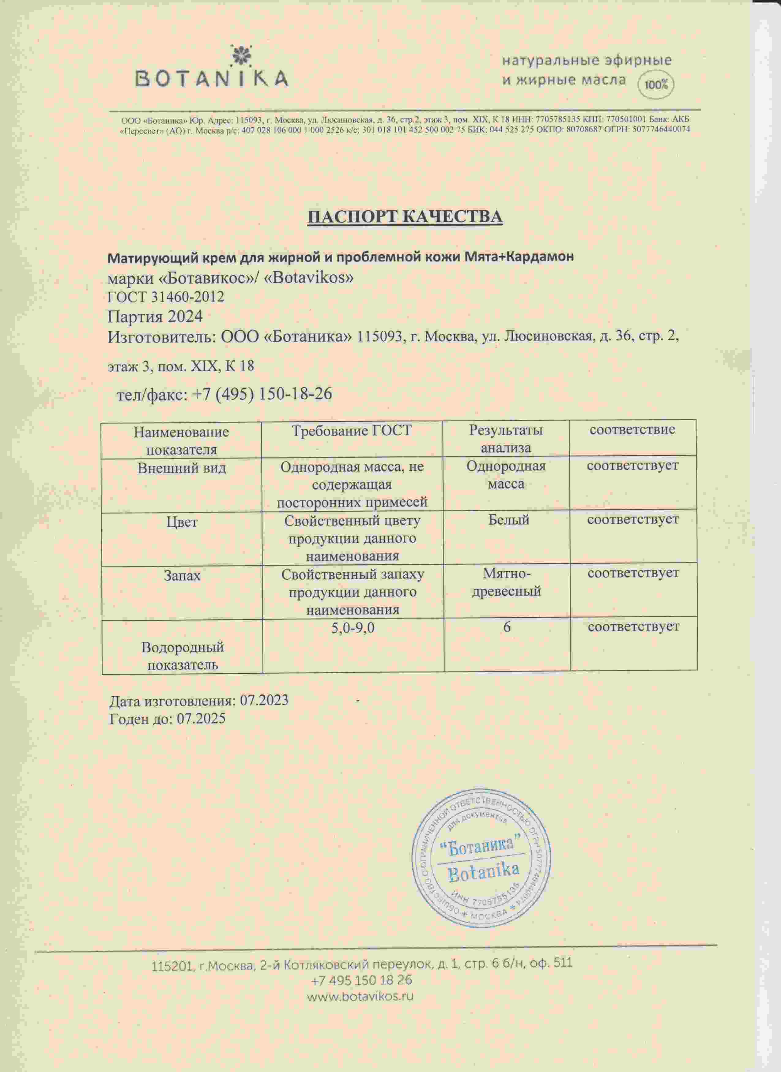 Паспорт №072023
